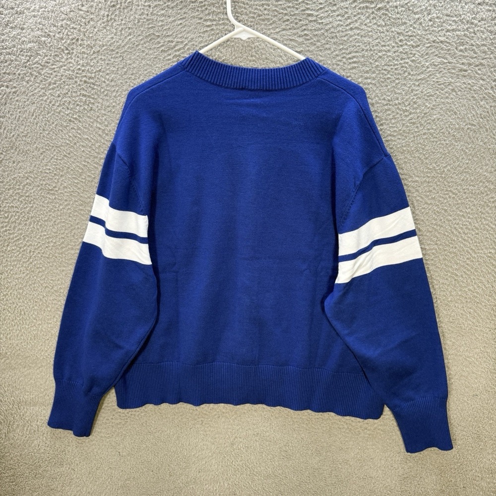 Buffalo Bills Sweater Womens XL Blue Cardigan Embroidered NFL Football NEW - Picture 2 of 14